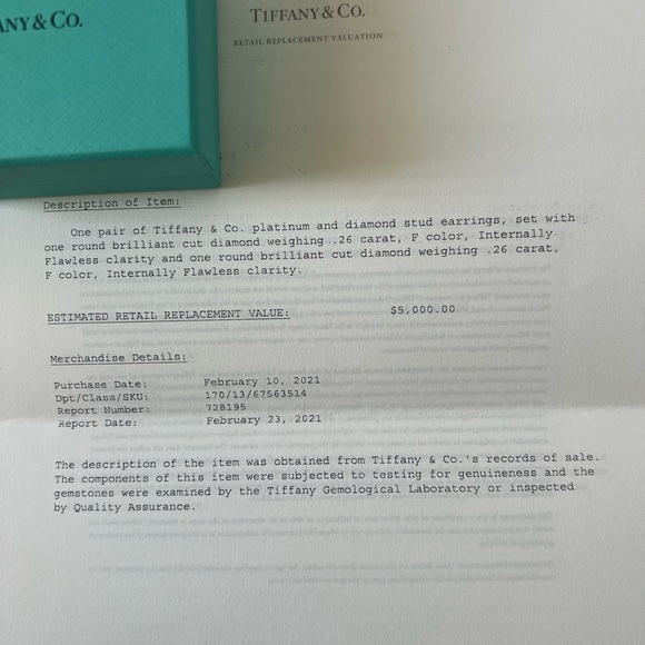 Tiffany & Co. Silver Solitaire Earrings - Picture 13 of 16